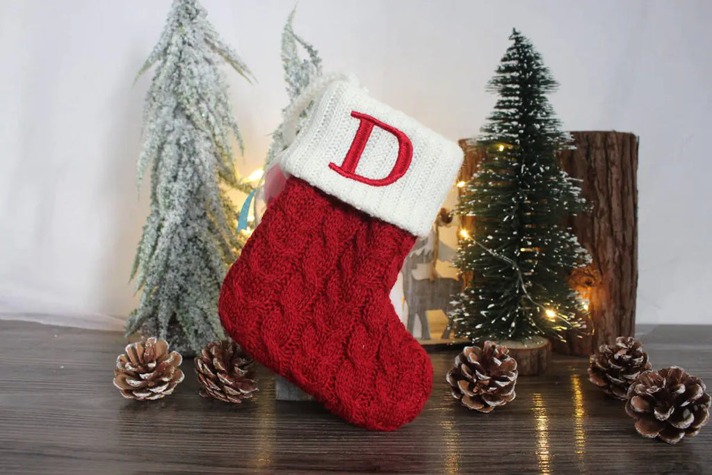 Holiday Monogram Knit Socks